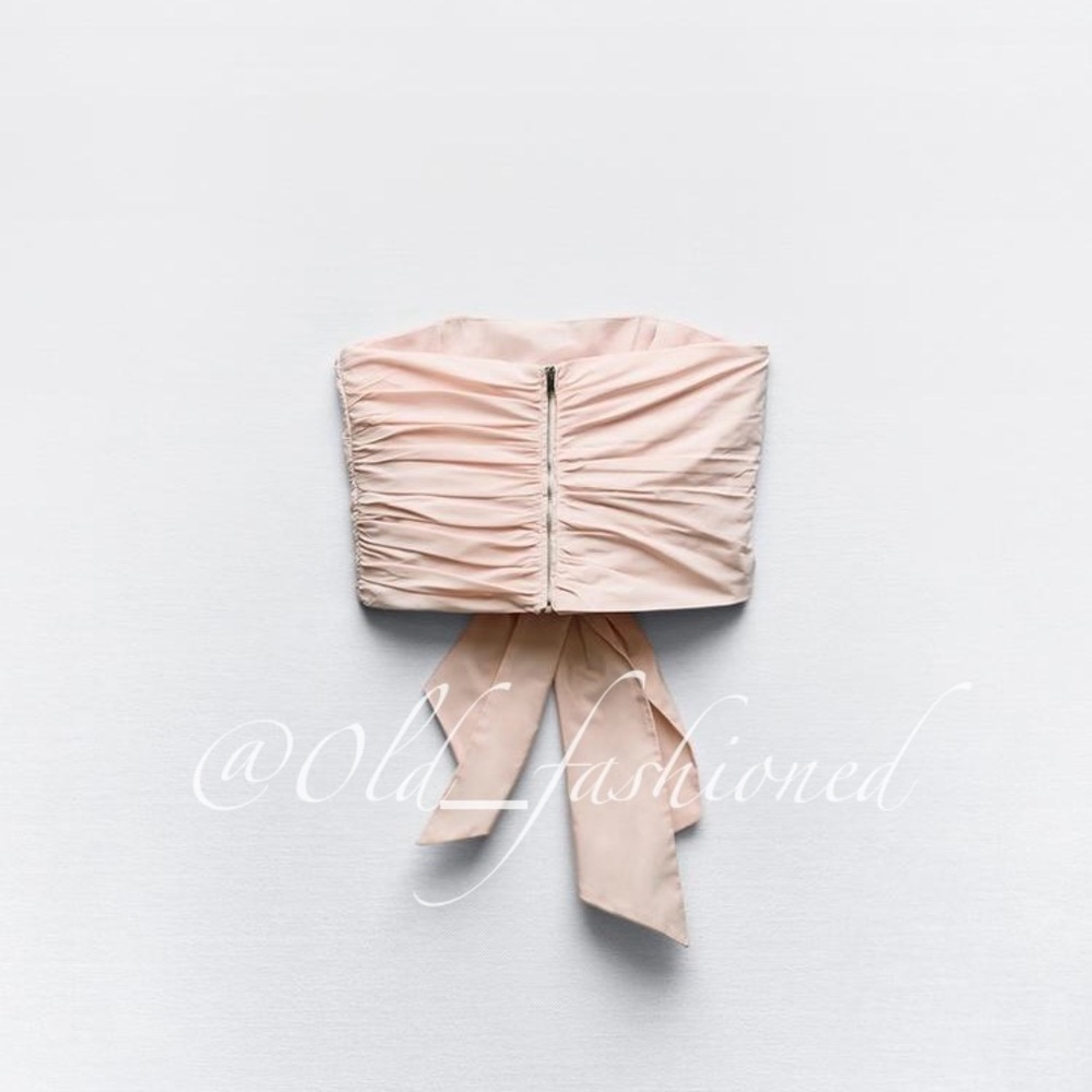 ZARA Bloggers Fav Taffeta Bow Top - Picture 7 of 15